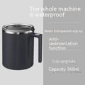 Portable automatic stirring coffee cup in white, pink, black or macaron milky white with magnetic stirrer