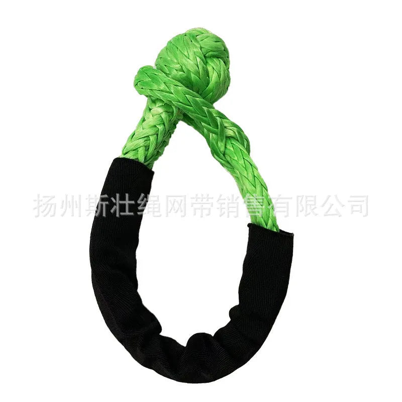 Polymer soft shackle trailer rope for vehicle recovery with 12mm diameter