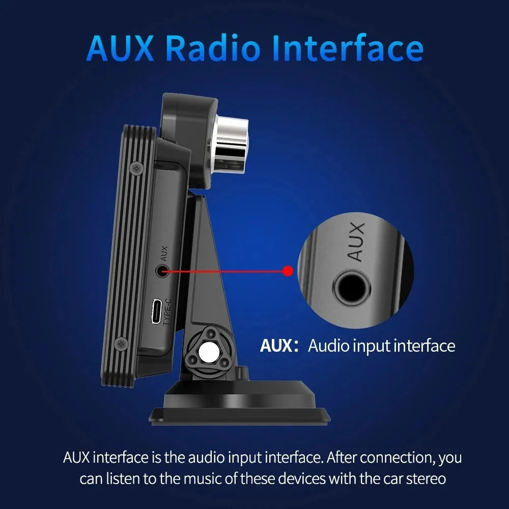 12-inch touchscreen car DVR dash cam with front and rear camera showing on display