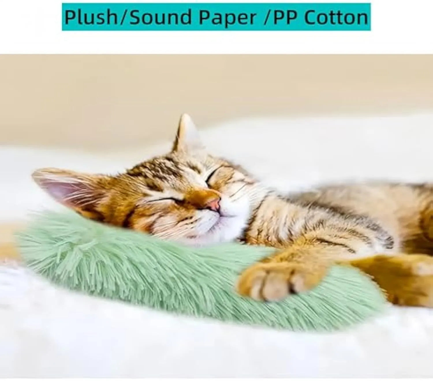 Colourful soft plush cat toys with crinkle sound and natural catnip filling