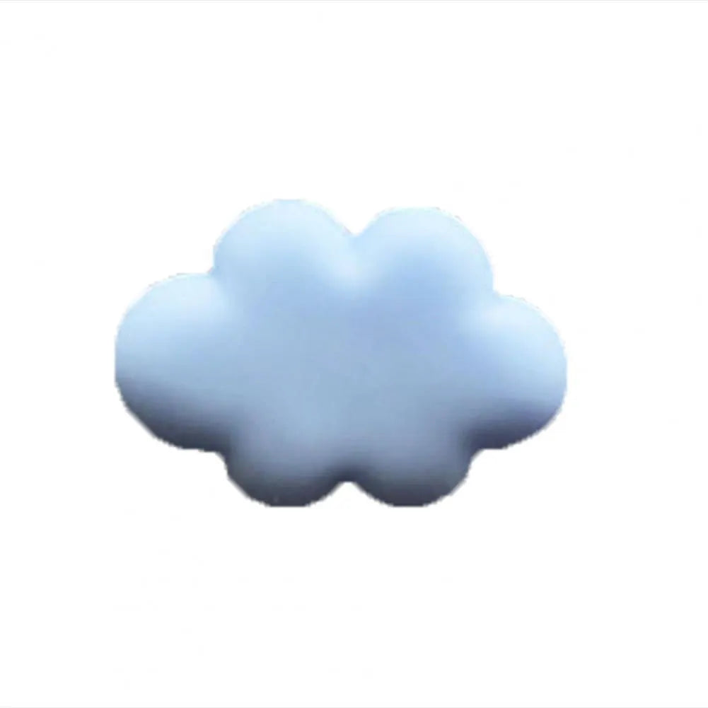 Resin cartoon cloud car air freshener clip in assorted colours on a car vent.