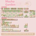 MX Garden mechanical keyboard keycap set showing Summer Garden colour pattern with sublimation printed graphics