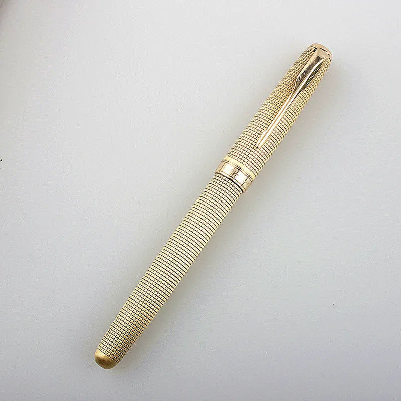 Stainless steel ballpoint pen with 0.5mm tip for business and office writing applications
