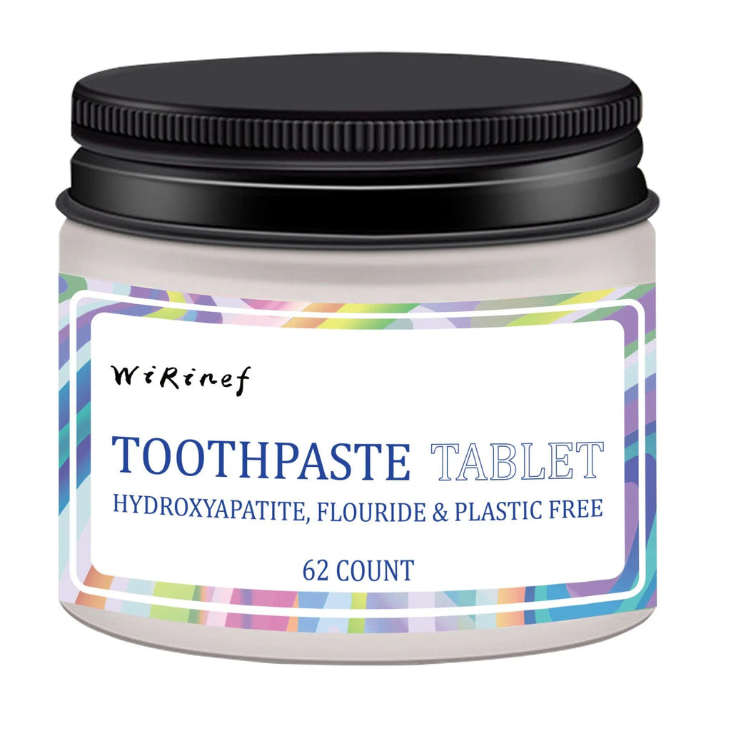 62 portable toothpaste tablets in TP19 colour for travel and outdoor oral hygiene