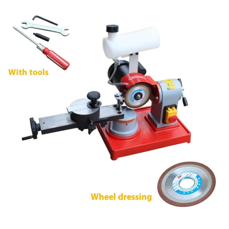 Sharpedge manual grinding machine for alloy circular saw blades on workshop bench