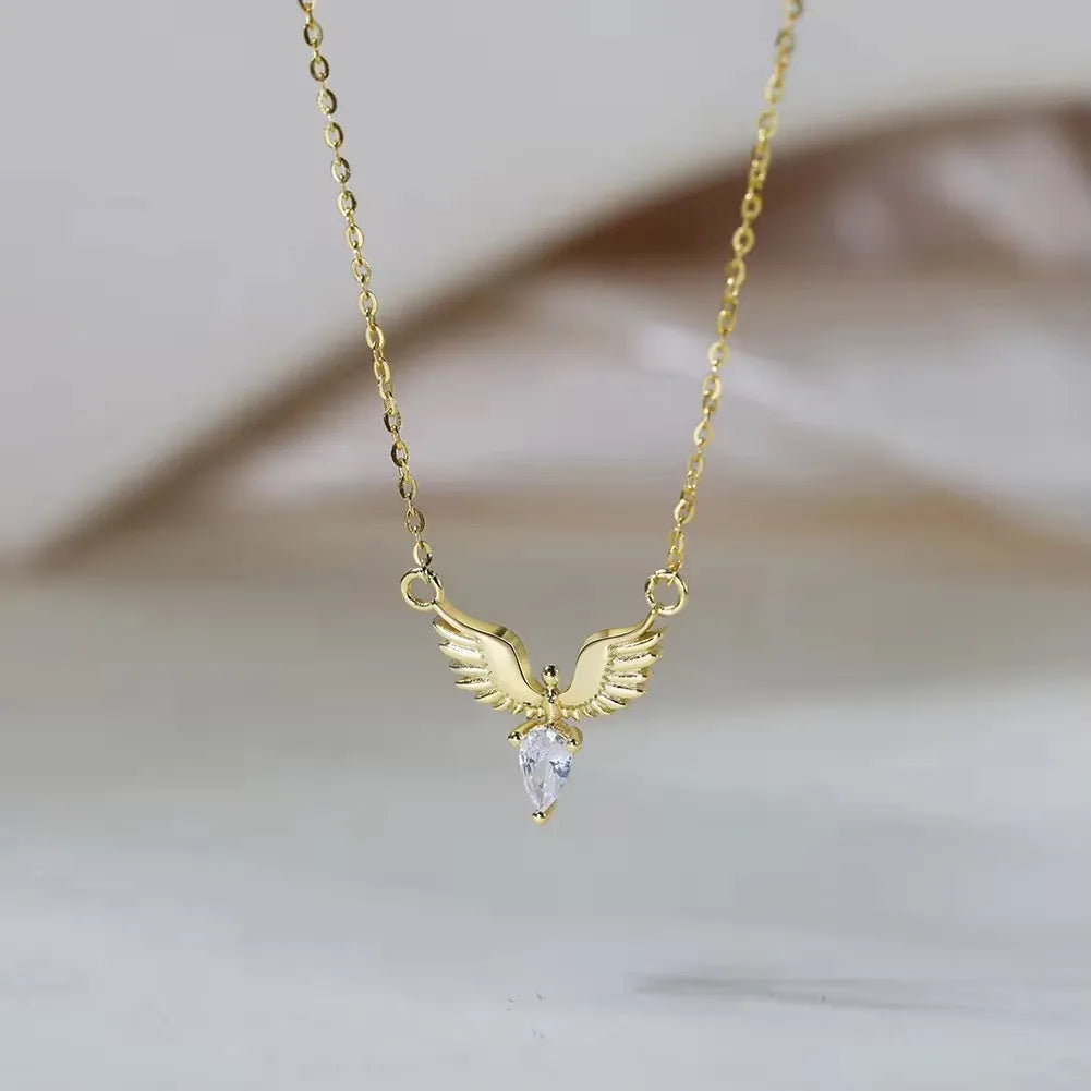 Sterling silver eagle pendant necklace with a chunky O-ring chain on a black background.