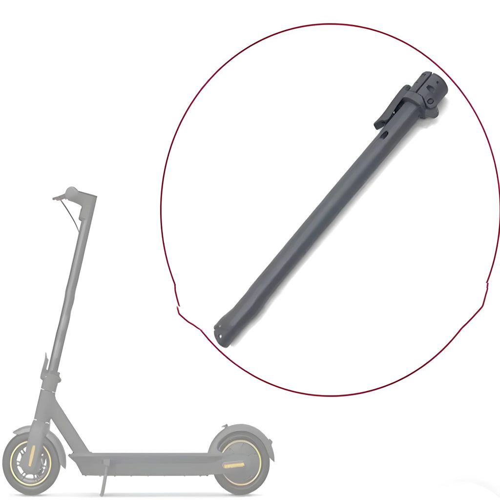 Black metal folding upright pole for Nanbo No. 9 electric scooter.