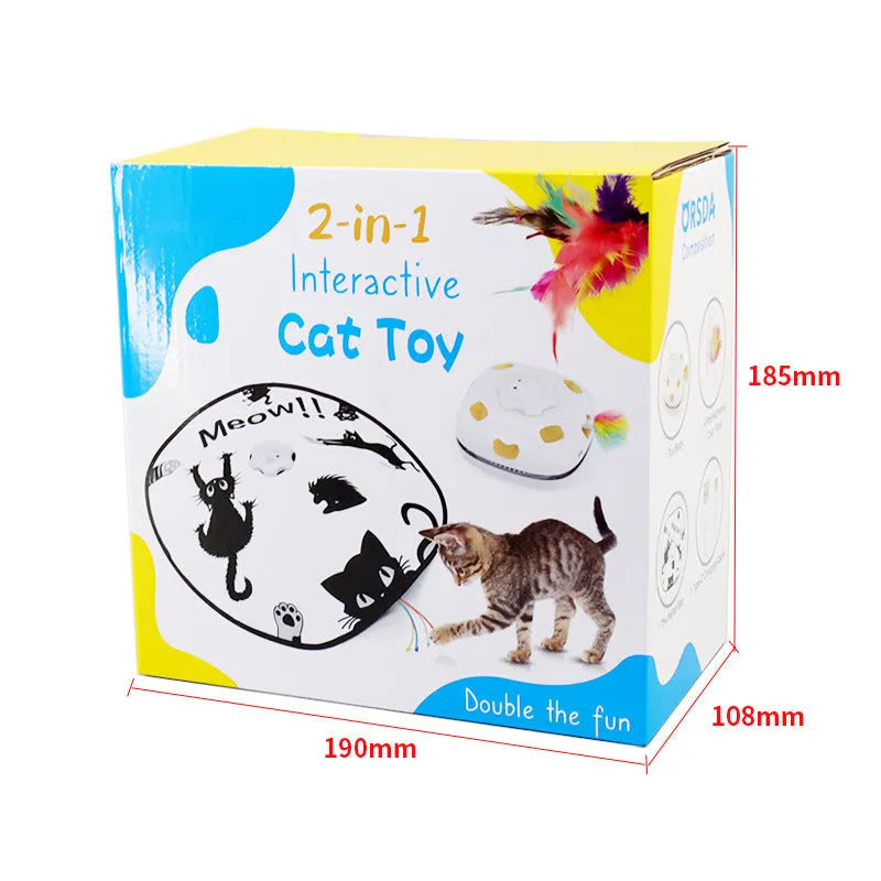 Plastic cat self-hi relief toy in picture colour with dimensions 19.8cm by 11.5cm by 19.5cm