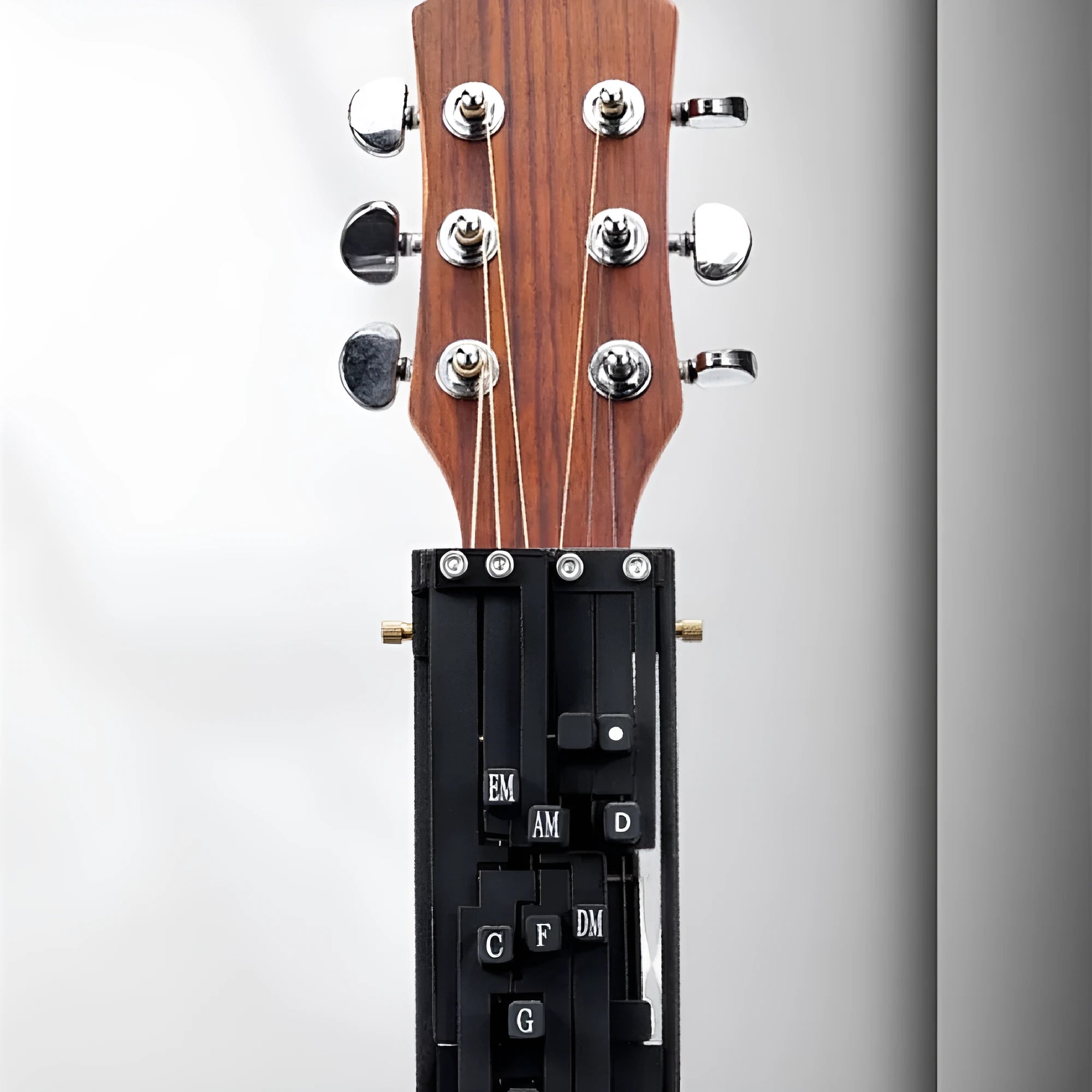 Black automatic chord practice device for folk guitar second chord training with double chord mechanism