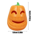 Yellow pumpkin shaped dog chew toy for aggressive chewers made from TPR material