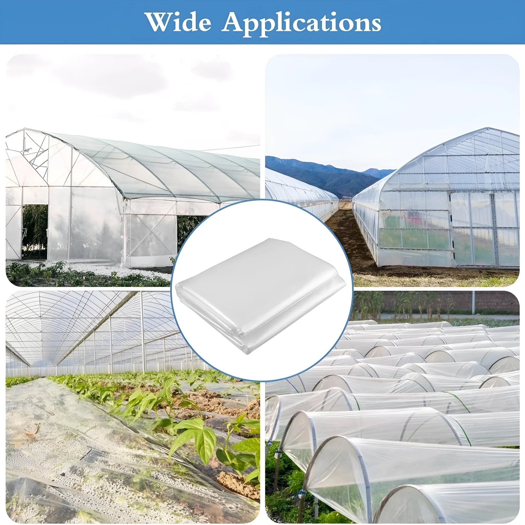 4x8 metre plastic film for greenhouse vegetable shed insulation cold protection