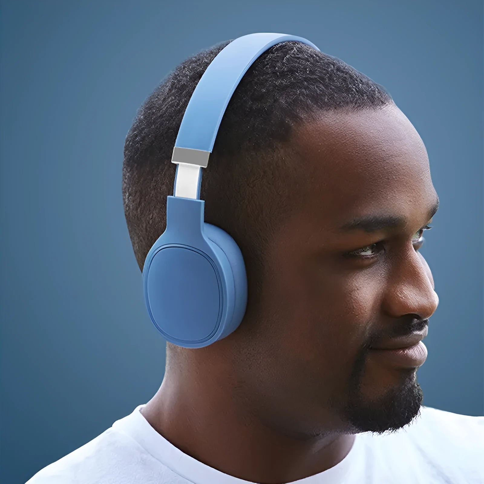 Wireless Bluetooth headset in four colours with head-mounted design and 10-metre range