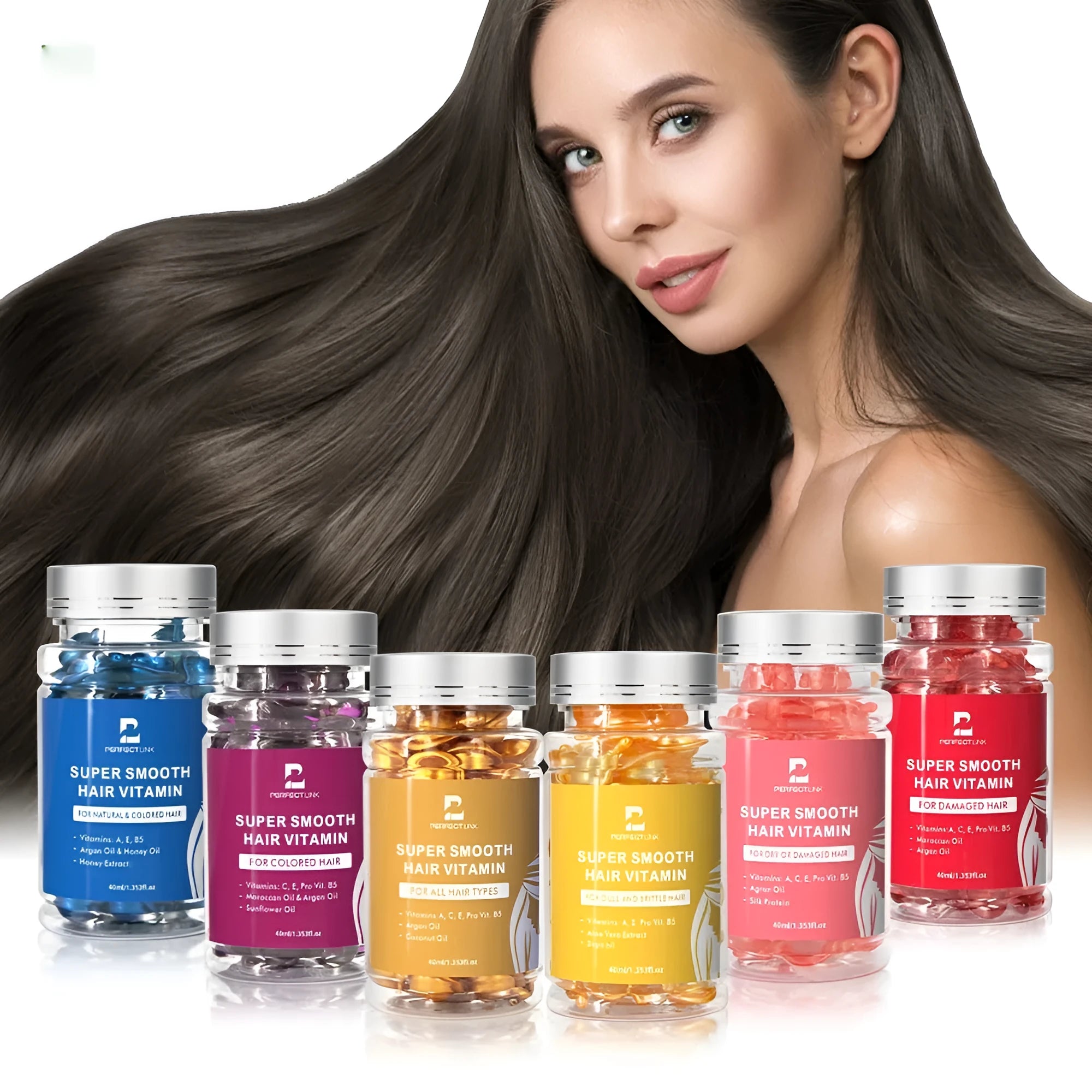 40ml plastic bottle hair care essential oil for frizzy hair treatment in six colour options