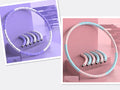 Weight loss hula hoop for belly waist fat reduction, blue and white, 90 cm diameter, removable 6 sections