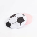 Plush cat flying disc toy with basketball pattern containing catnip and crinkle materials