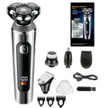 USB rechargeable beard trimmer with digital display and washable cutting head