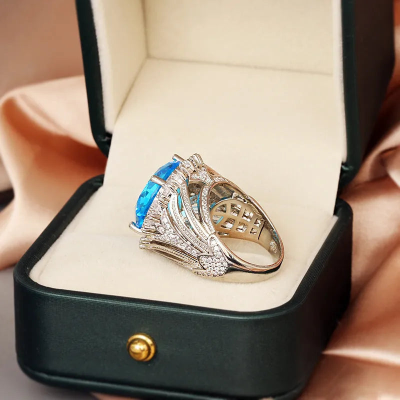 Italian court style retro hollow women's ring in brass with white steel KYRA0406 finish.