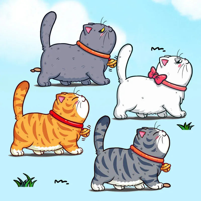 Waterproof PVC car sticker showing five climbing cats design for vehicle decoration