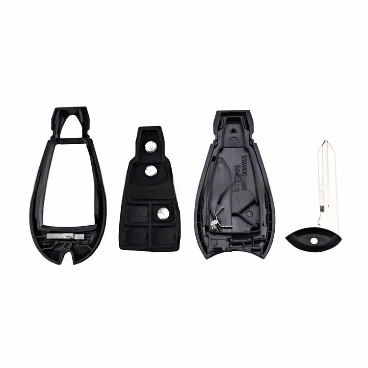 Dodge Chrysler plastic replacement key shell case with dimensions 85mm by 42mm.