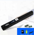 A4 portable document scanner with USB cable, 900DPI resolution, and slim black casing