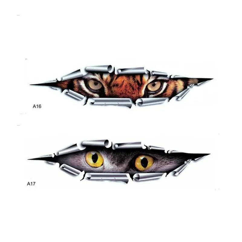 3D car sticker with tiger eye or eagle eye pattern for vehicle door decoration