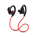 Wireless neck mounted Bluetooth earphones in black colour with neckband design