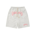 Loose fit cotton blend cropped sweatpants for streetwear in black, grey, blue, or yellow.