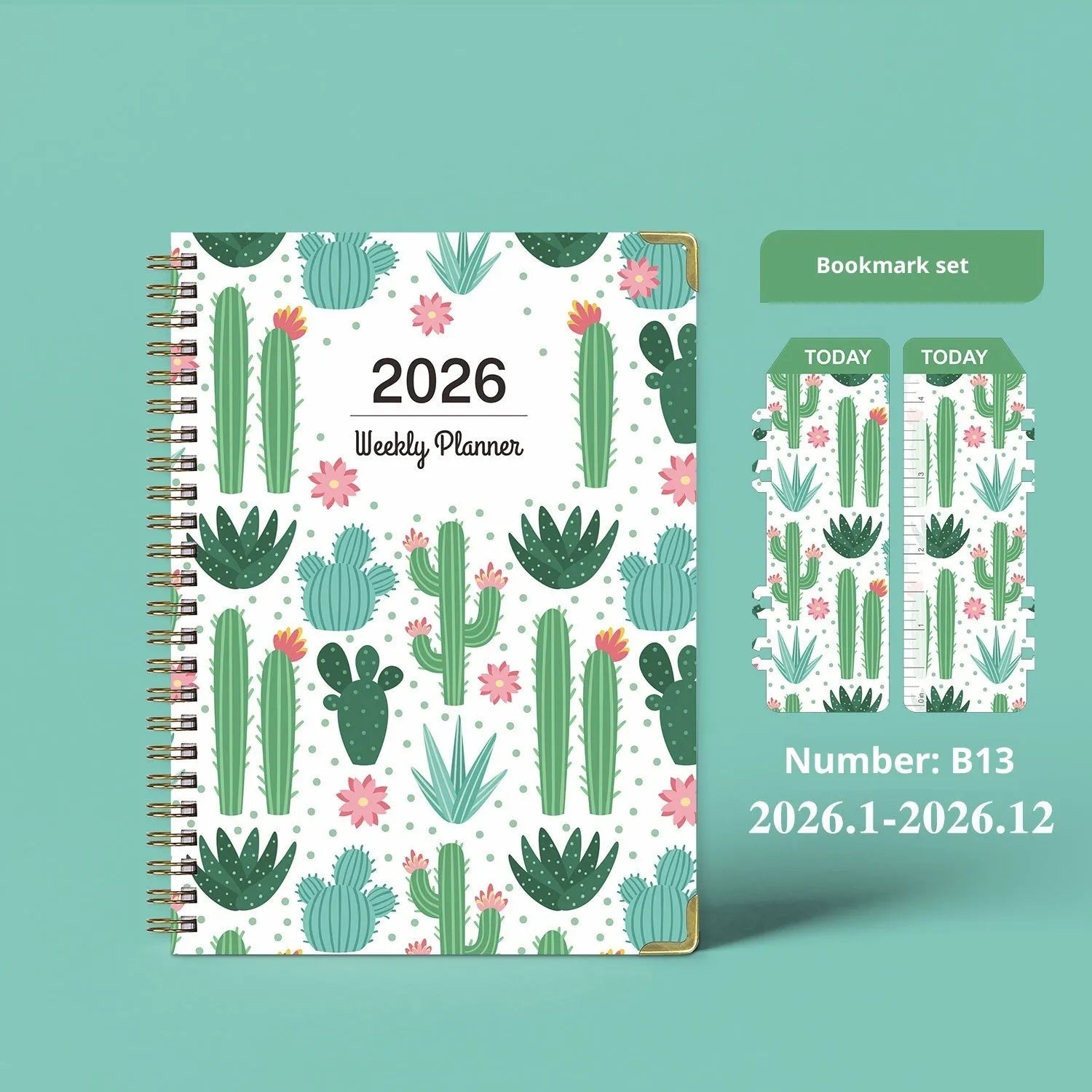 2026 A5 coil diary with paper cover and coil binding, eight colours available
