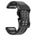 Quick-release two-colour silicone watch strap with pin buckle in sports style