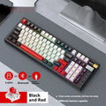 Bluetooth wireless mechanical gaming keyboard with blue orange switches and USB receiver