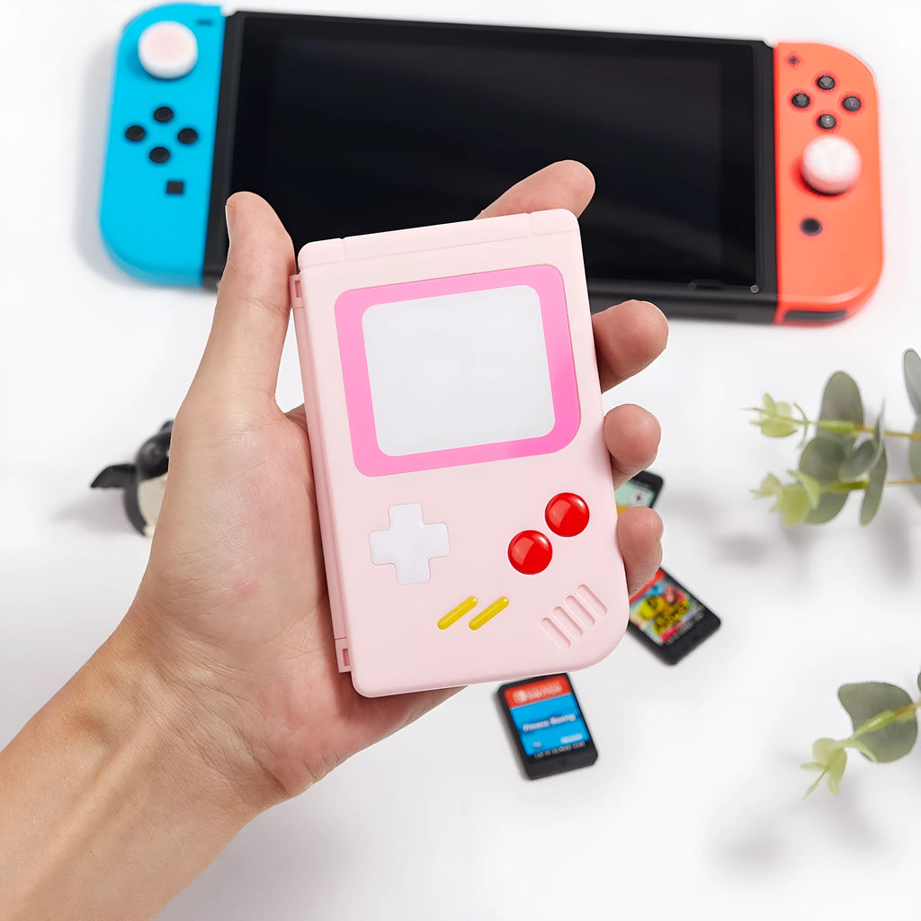 Blue Nintendo SWITCH game card storage box for OLED and LITE consoles
