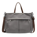 Nylon crossbody tote bag for women in black, grey, white, or green, showing 39x14x28 cm dimensions