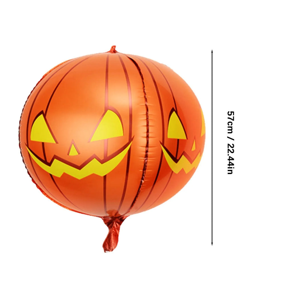 Green Halloween eyeball balloon inflatable with red bloodshot veins pattern