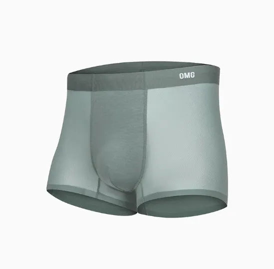 Men's antibacterial seamless sports underwear in nylon and spandex blend showing colour options