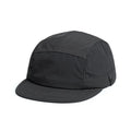 Men's black breathable dome-crown baseball cap made from quick-dry polyester fabric.