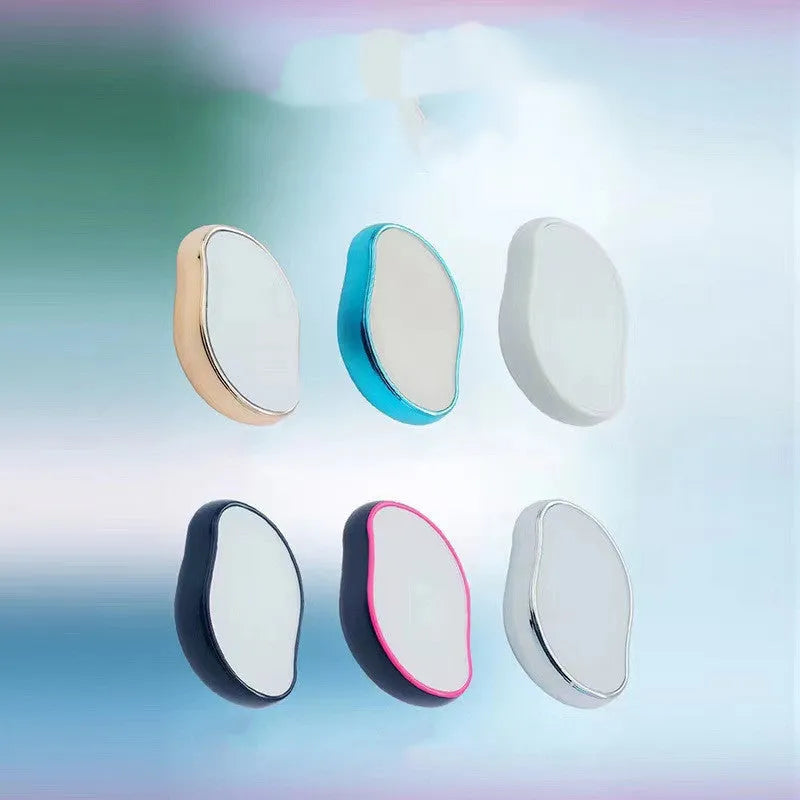 Manual glass epilator for hair removal and shaving in compact design with colour options
