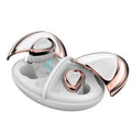 True wireless Bluetooth headset in Champagne White with breathing light, earplug style, PC ABS build