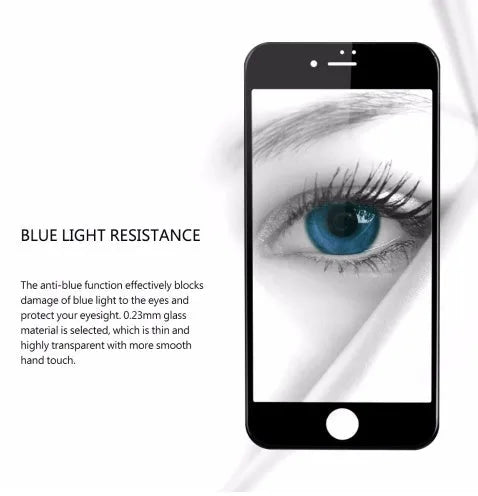 iPhone tempered glass screen protector with 3D curved edges for full coverage protection