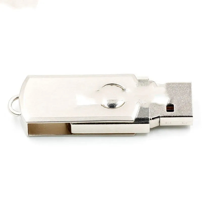 Compact 50mm by 16mm USB programmer for ATMEGA32U4 microcontroller chip development.