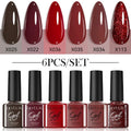Set of 20 UV gel nail polish bottles in various colours including glitter and nude shades, each 7ml.