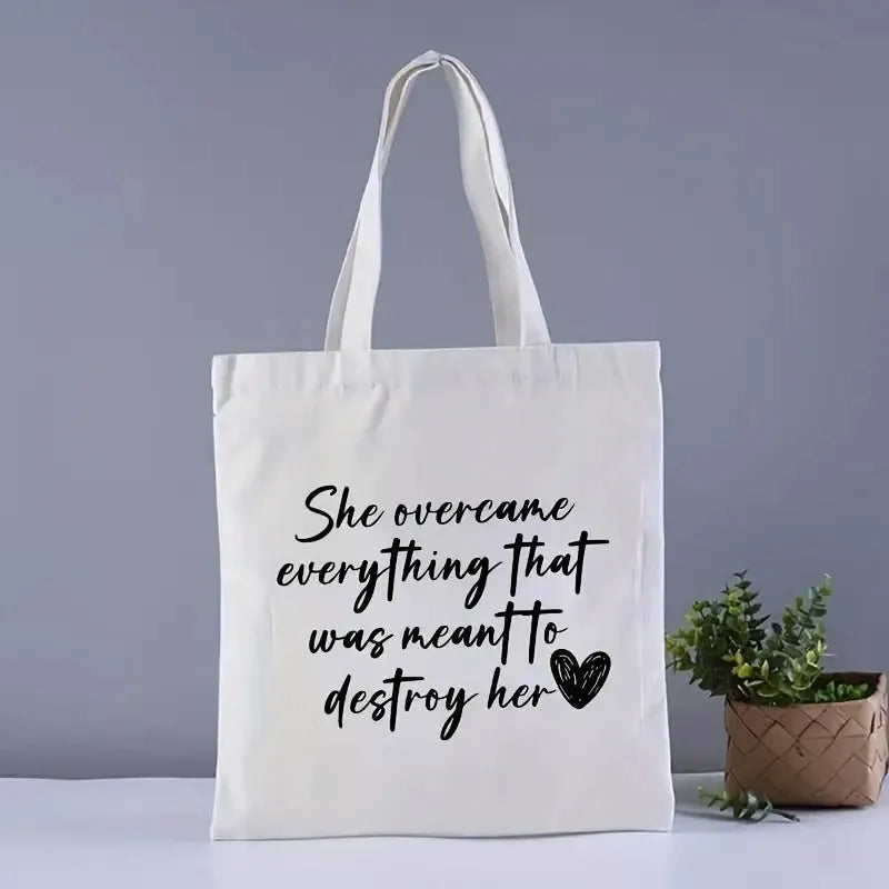 Ins student large capacity canvas shoulder bag with flap closure, 35x42cm, in a printed finish