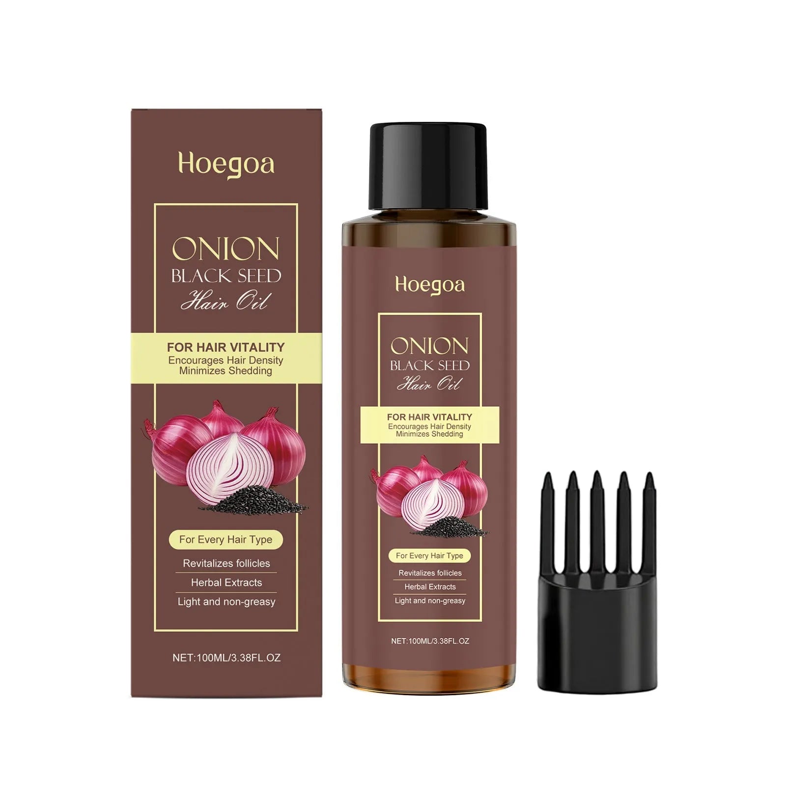 100ml bottle of hair care essential oil with accessories for dry hair nourishment