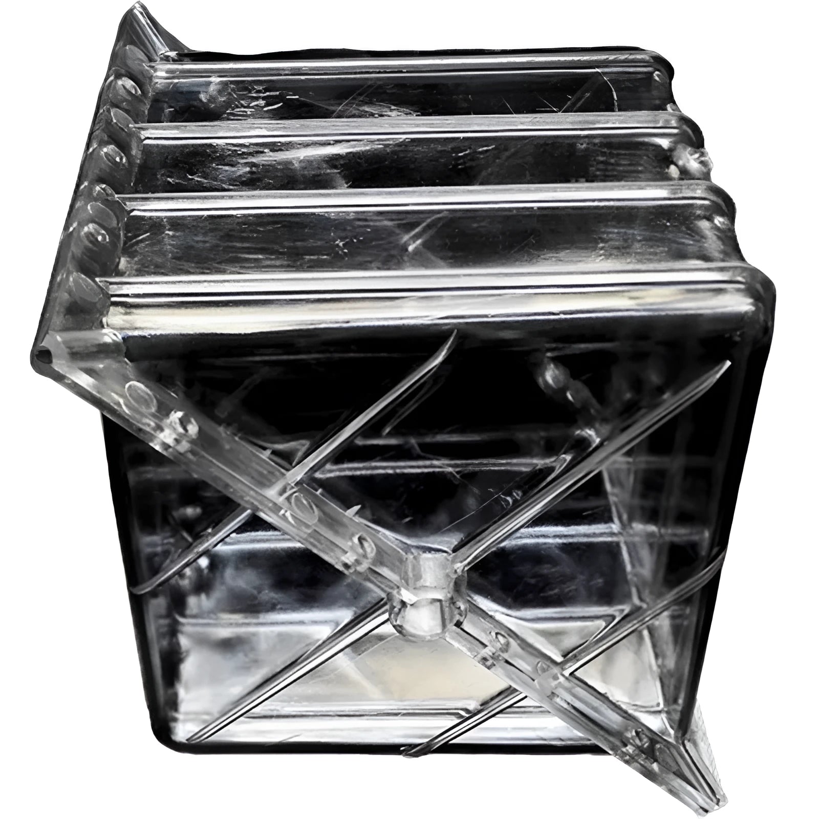 Square plastic watermelon growth mould for farms, measuring 13cm on each side.