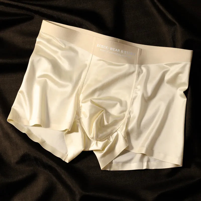 Men's colourblock ice silk seamless underwear in multiple colour options