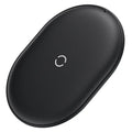 Baseus rough 15W wireless charging pad in black or white colour with LED indicator