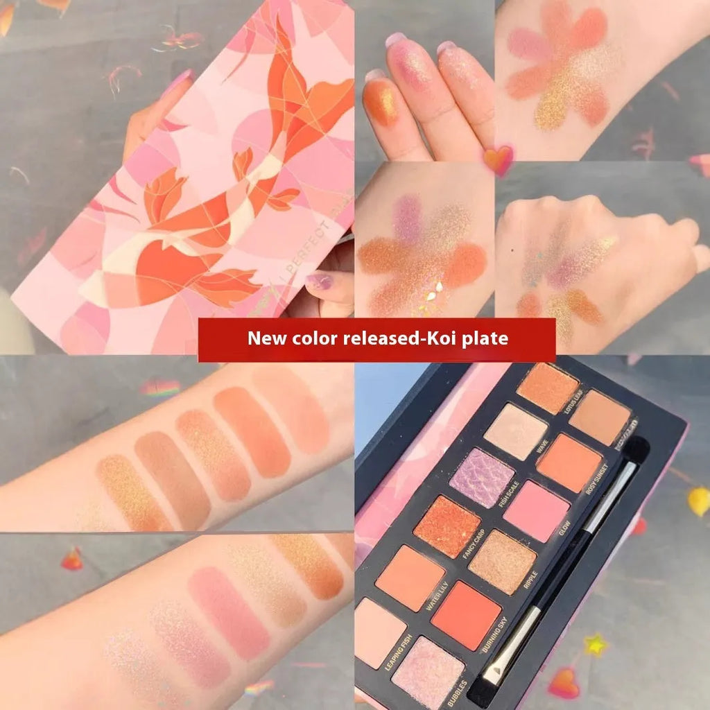 Explorer animal themed eye shadow palette with twelve shades showing cat tiger leopard designs