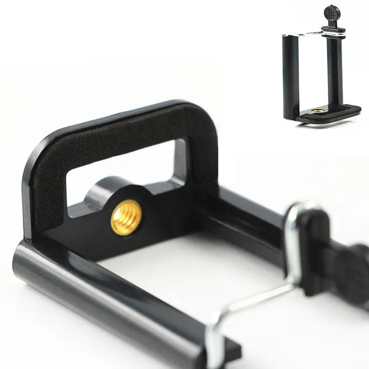 Black plastic U clip mobile phone holder bracket for water hoses