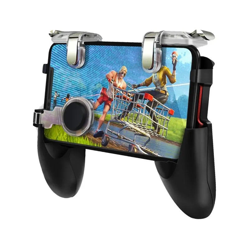 Black wired mobile phone gamepad with plug-in suit handle