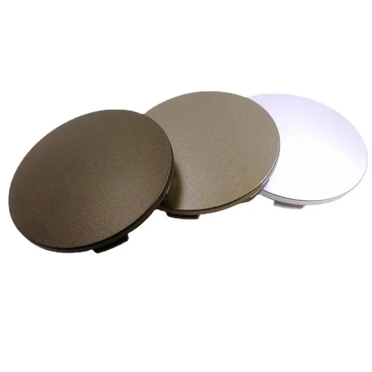 65mm car wheel hub centre cover in antique copper with aluminium label for modified wheels