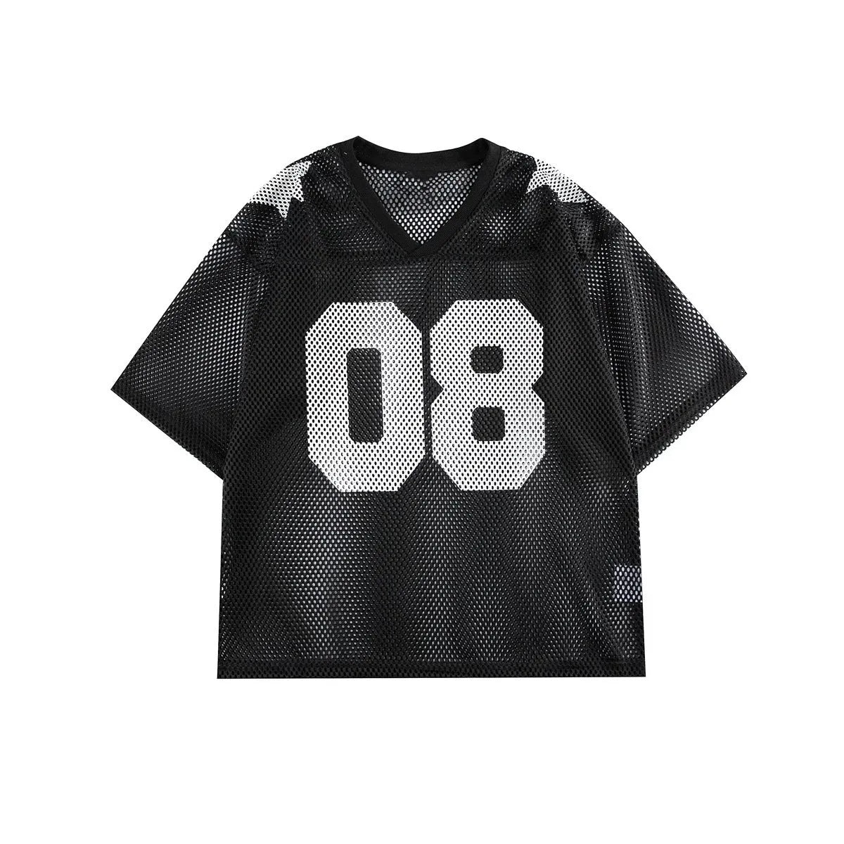 Loose fit black half sleeve t-shirt with printed letters, short sleeve pullover style